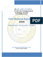 Post Midterm Handouts 2020, HS-101 Islamic Studies