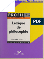 Lexique de Philosophie
