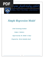 Simple Regression Model: Erbil Technology Institute