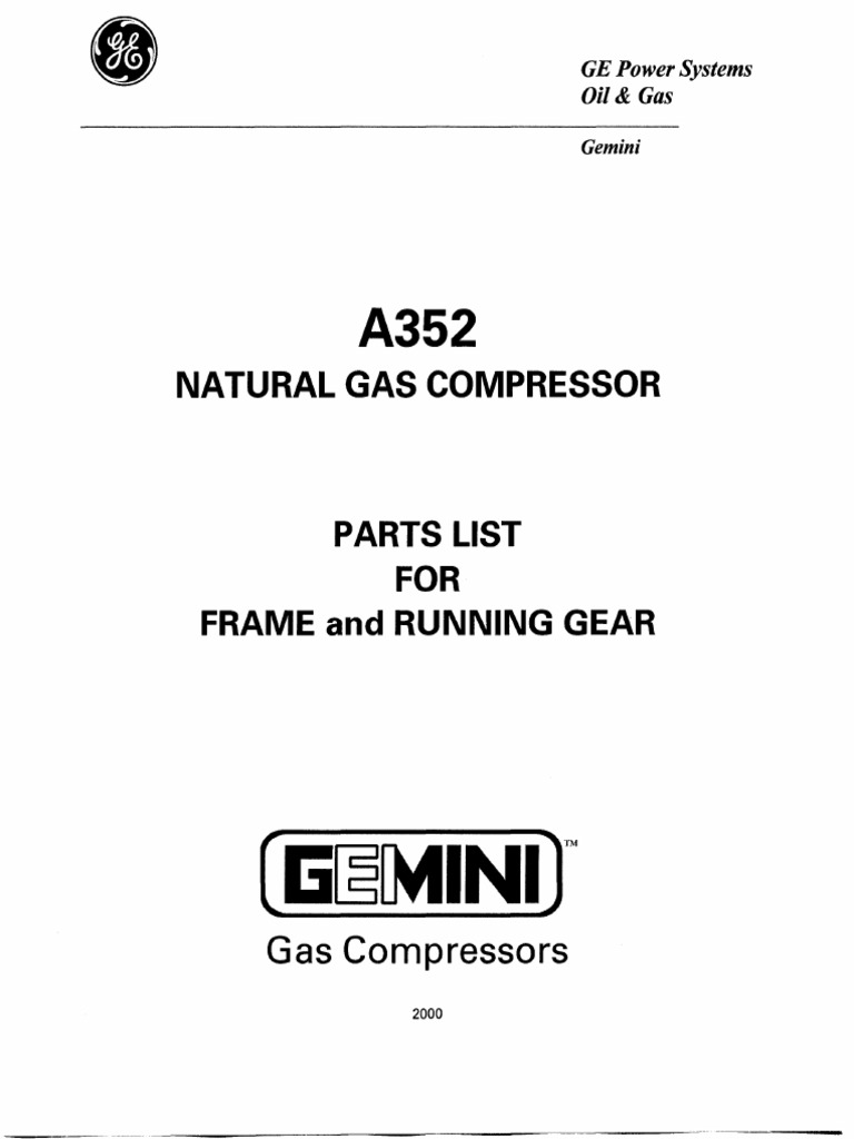 Gemini A Series Compressor Parts Manual | PDF | Engines | Vehicle Parts