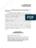 Resolucion de Contrato de Comodato. Exp. #36.591.