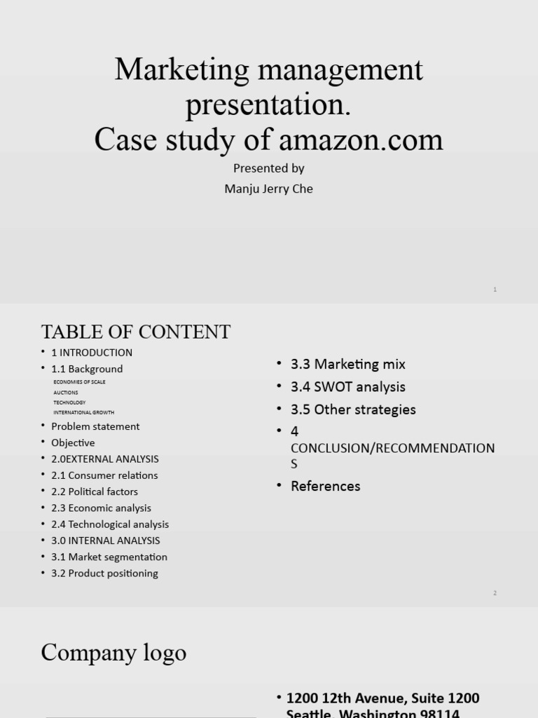 Case Study of Amazon | PDF | Online Shopping | Business