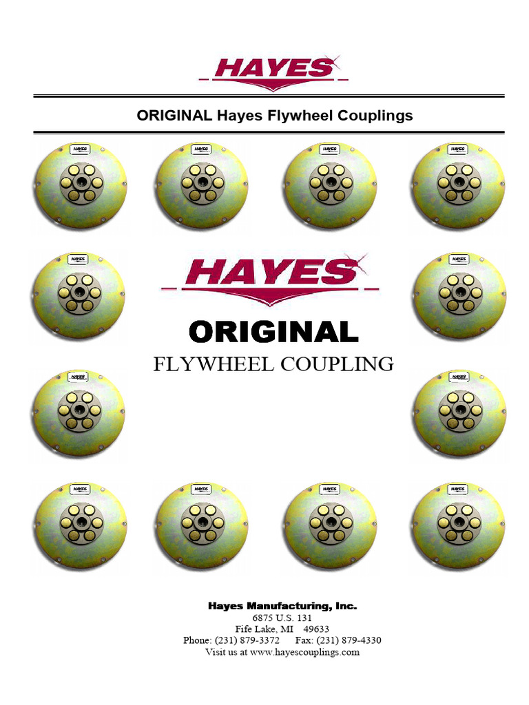 Hayes Flywheel Couplings PDF Machines Manufactured Goods