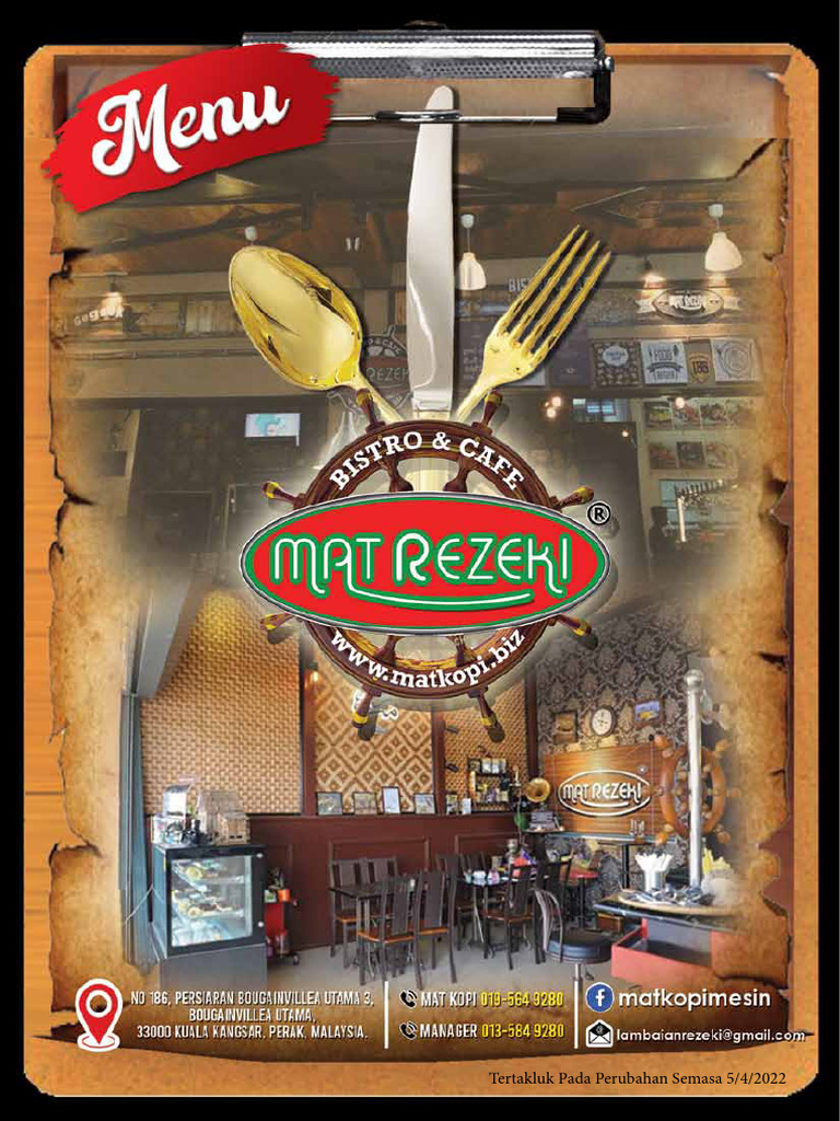Menu Mat Rezeki 2.2 | PDF