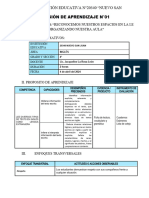 SESIÓN APRENDIZAJE 1 4tosecundaria 2024