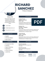 blue professional modern CV resume