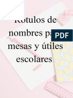 Rótulos de Nombres para Mesas y Útiles Recopilación @profefranhinojosa