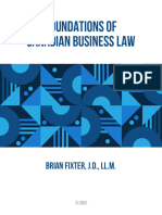 Foundations of Canadian Business Law