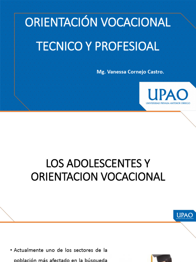 Orientación Vocacional en Adolescentes | PDF | Toma de decisiones ...