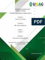 Investigación de como implementa un Sistema de gestión de la calidad Fernando Amador