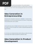 Techniques of Idea Generation