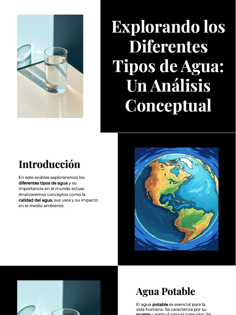 Tipos de Agua y su Importancia | PDF | Agua | Agua subterránea