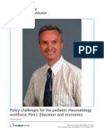 Policy Challenges For The Pediatric Rheumatology Workforce: Part I. Education and Economics