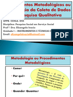 4 Assunto - Procedimentos Metodolgicos Unidade 1