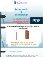 8 Team Work and Leadership