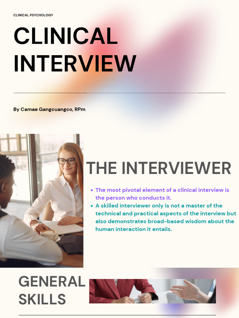 4 - Clinical Interview 1 | PDF | Self Awareness | Mind