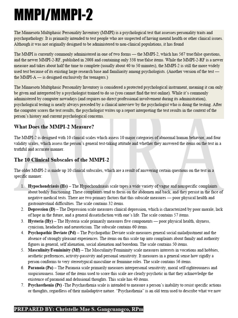 11 - Personality Assessment | PDF | Extraversion And Introversion ...