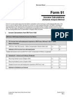 Form 91: Income Calculations