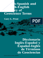 English - Spanish - Spanish - English Glossary of Geoscience Terms