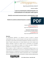 Modelo para La Concientización Ambiental Basado en La Contextualización en La Educación Medio Superior