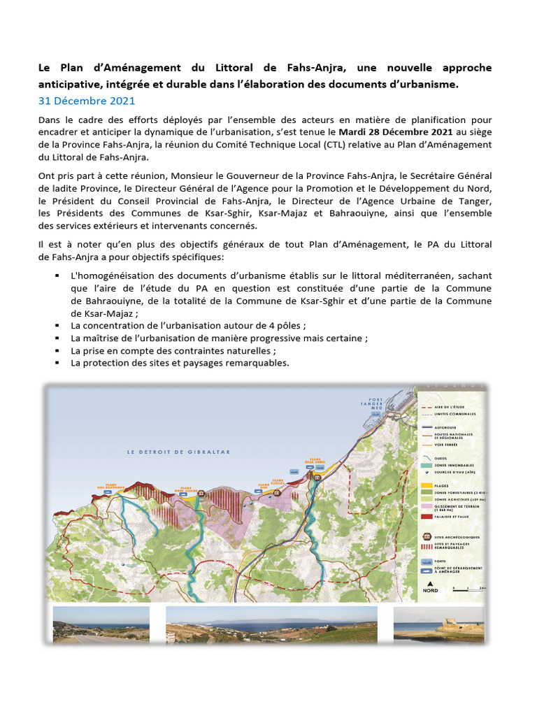Pa Tanger Littoral Fahs-Anjra | PDF