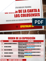 Exposición de La Carta A Los Colosenses