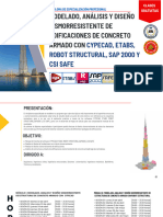Brochure Modelado, Análisis y Diseño Sismorresistente de Edificaciones de Concreto Armado Con Cypecad, Etabs, Robot Structurl, Sap2000 y Safe