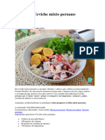 Receta de Ceviche Mixto Peruano