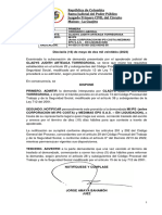 Auto Admisorio Demanda - Rad. 2023-0042 - Gladys Arteaga Torregrosa VS Mi Ips