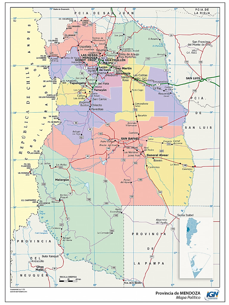 mapa mendoza politico | PDF