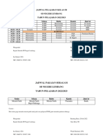 Jadwal Pelajaran Kelas 5B