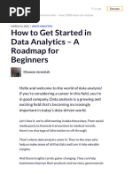 How To Get Started in Data Analytics - A Roadmap For Beginners