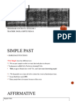 Past Simple and Progressive Unit 2 Grammar