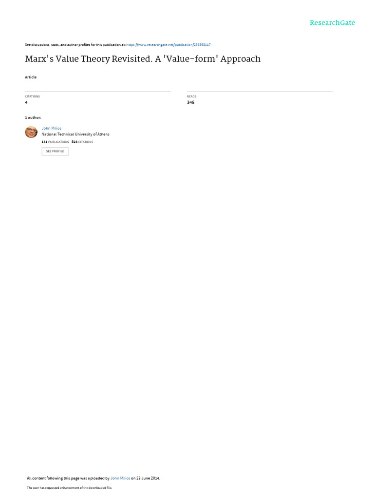 Marxs value theory revisited a value form appro pdf value