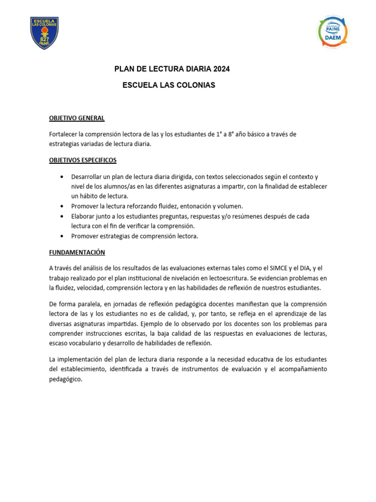 Plan de Lectura Diaria 2024 | Descargar gratis PDF | Comprensión ...