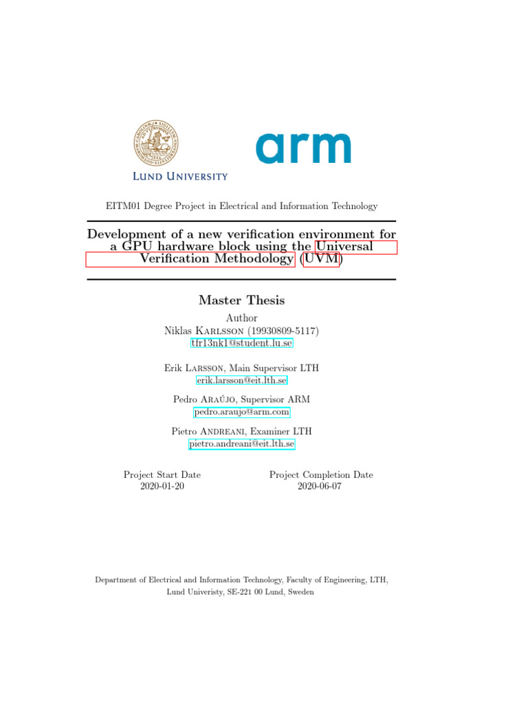 Master Thesis Report Niklas Karlsson | PDF