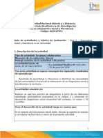 Guía de Actividades y Rúbrica de Evaluación - Unidad 2 - Fase 2 - Realizar Diagnóstico Social y Biocultural en La Comun