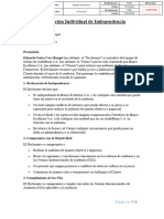 7.1 Declaraciòn de Independencia (Socio y Equipo de Auditores Externos)