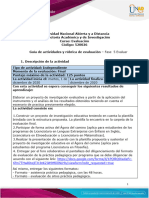 Guia de actividades y Rúbrica de evaluación - Unidad 3 - Fase 5- Evaluar