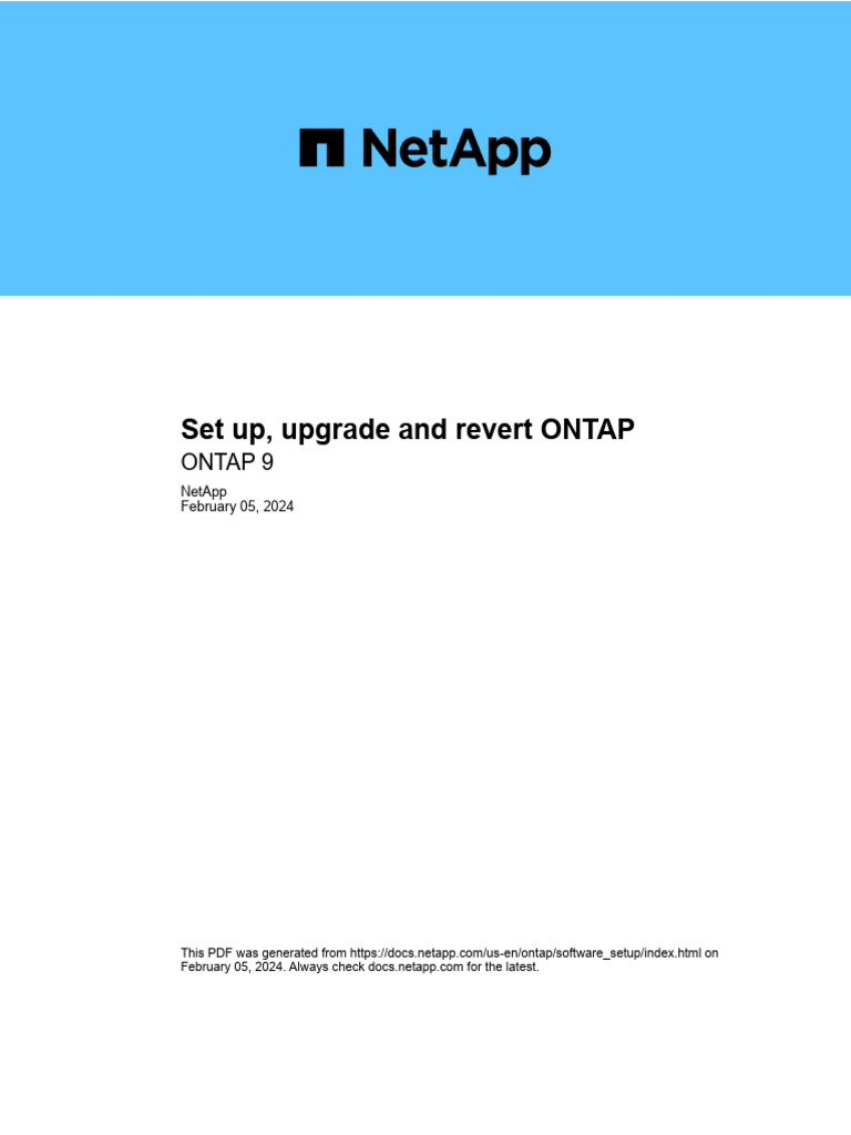 ONTAP Setup and Upgrade Guide | PDF | Ip Address | I Pv6