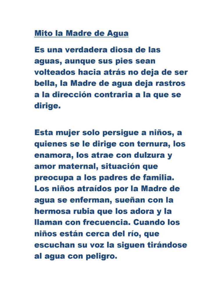 Mito De La Madre Del Agua Pdf
