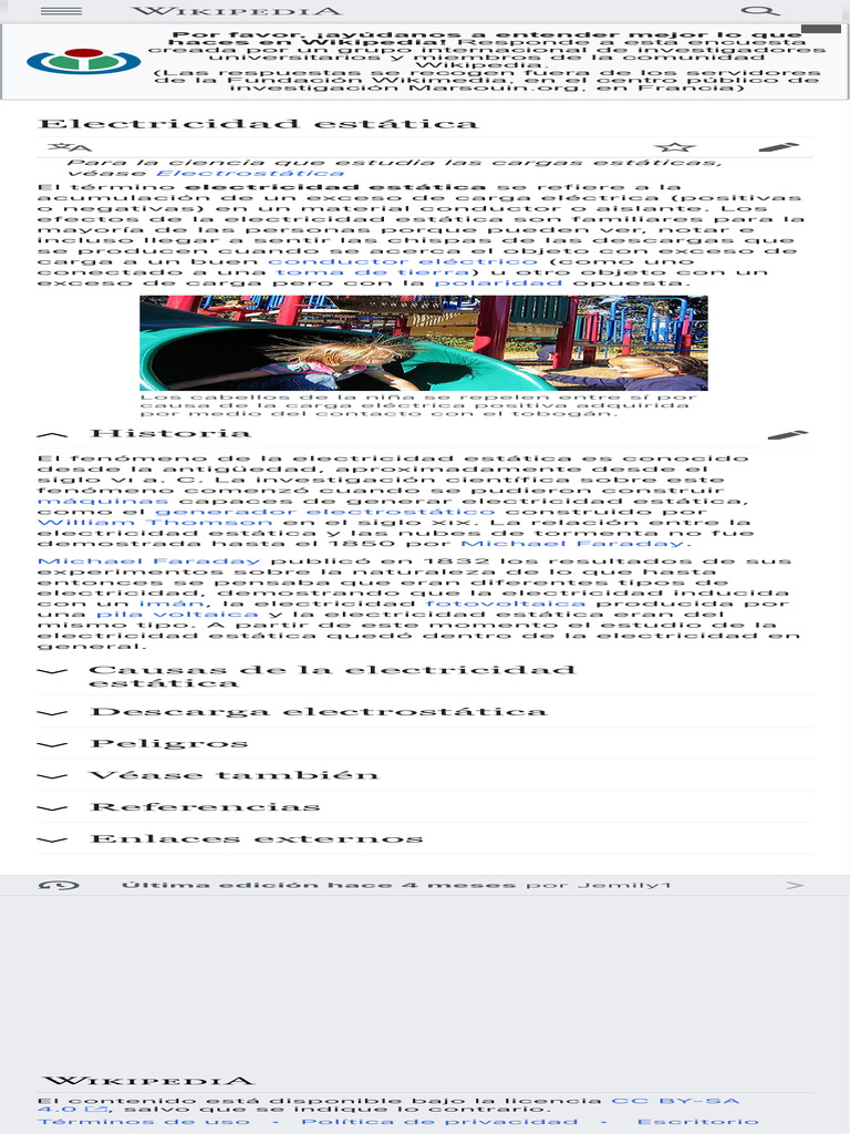 Electricidad Estática - Wikipedia, La Enciclopedia Libre | PDF