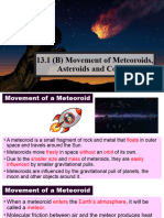 13.1 (B) Movement of Meteoroids, Asteroids and Comets