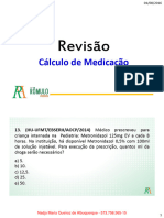 Revisão Calculos de Medicação