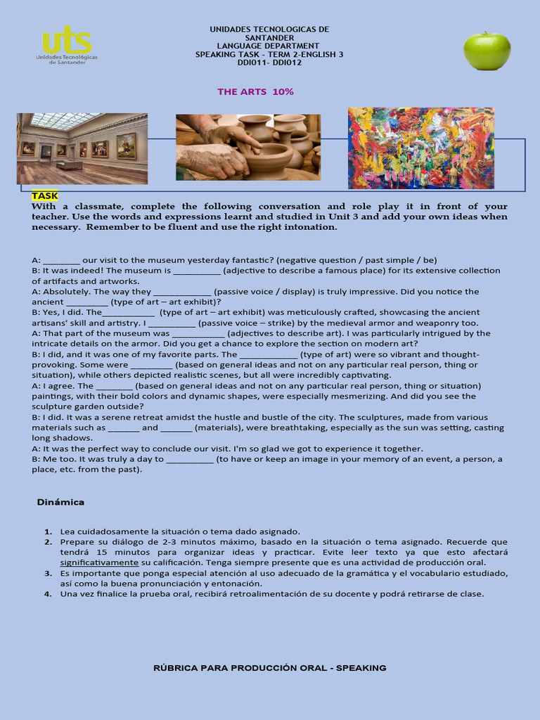 English Speaking Task Guidelines | PDF | Linguistics