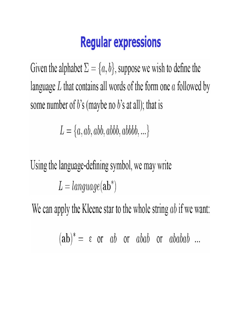 Regular expressions pdf regular expression mathematics