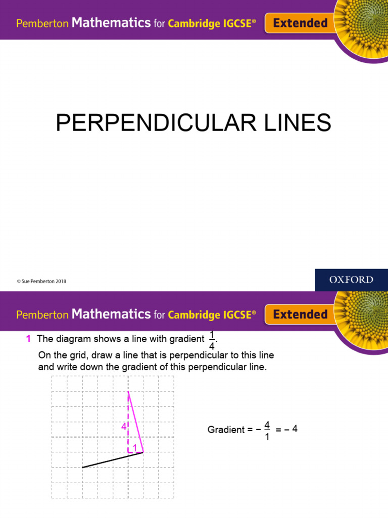 Understanding Perpendicular Lines and Gradients | PDF | Perpendicular ...
