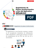 Seguimiento de Planes Institucionales y Uso Del Aplicativo