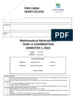 Math Methods Unit 2 Exam 1 2023