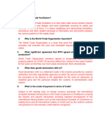 Trade Facilitation - Questions and Answers